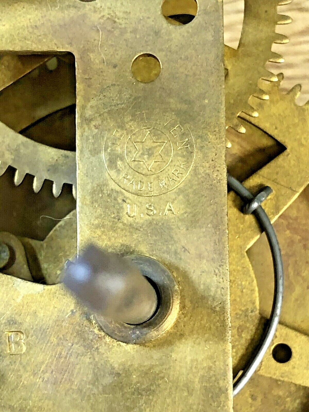 New Haven Clock Mvmt (Long Arbor) Pendulum Rod and Spring (See Pics) (K5868)