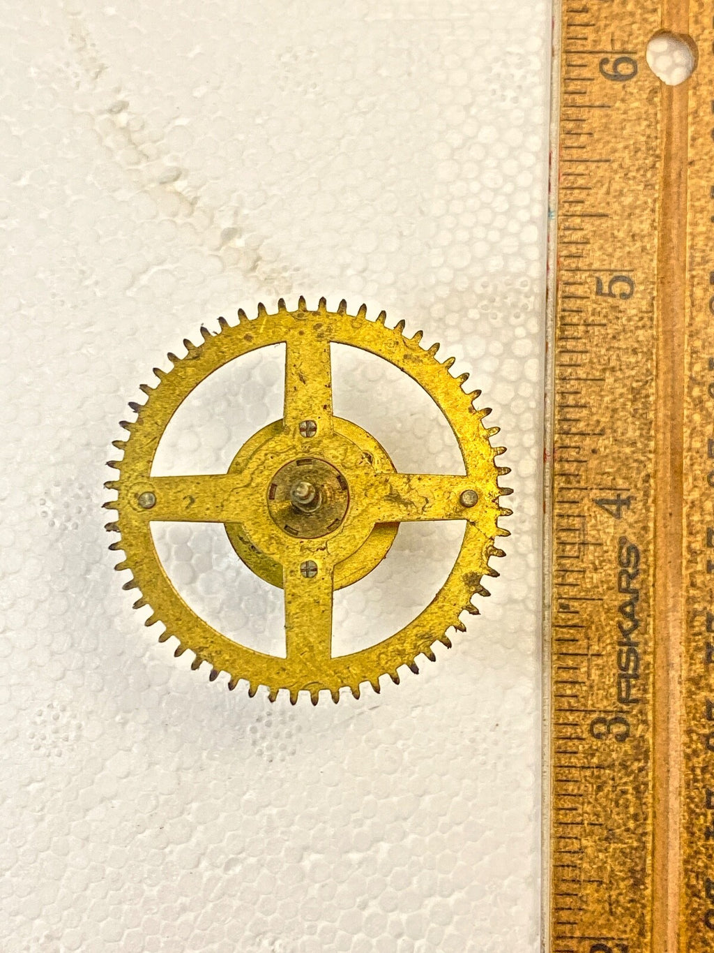 Ingraham (Stamped 12 33) Clock Movement Strike Side 3rd Wheel (KD2710)