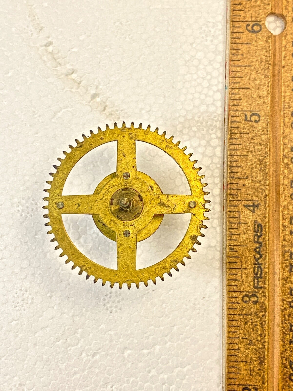 Ingraham (Stamped 12 33) Clock Movement Strike Side 3rd Wheel (KD2710)