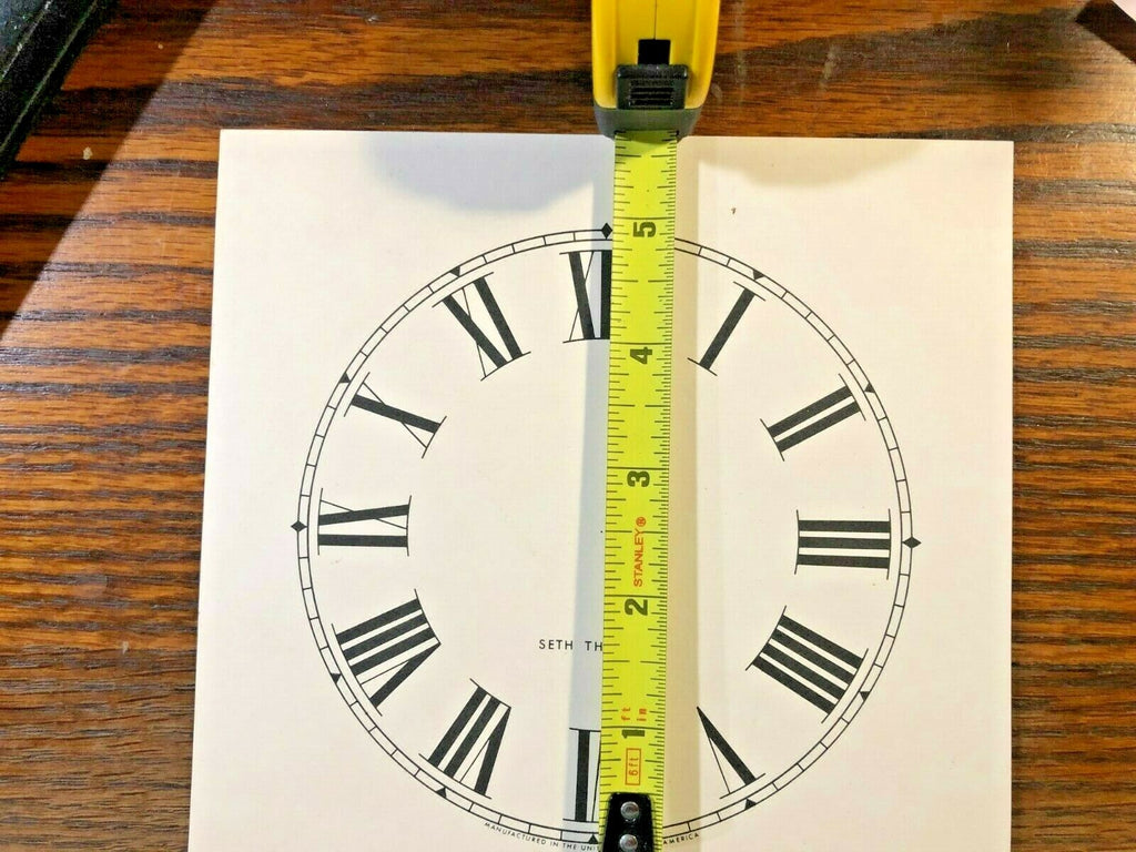 5 INCH SETH THOMAS PAPER CLOCK DIAL, ROMAN NUMERAL (Lot 165)