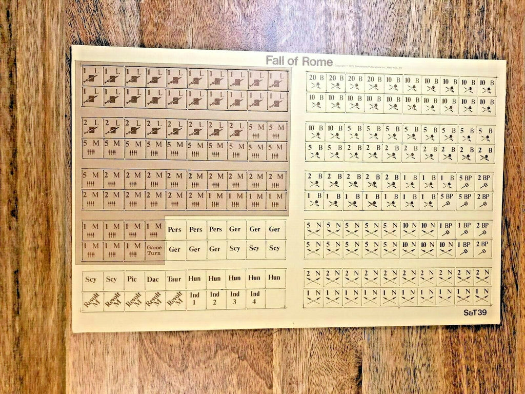 The Fall Of Rome, The Barbarian Invasion SPI Circa July 1973 (UNPUNCHED) (G5003)