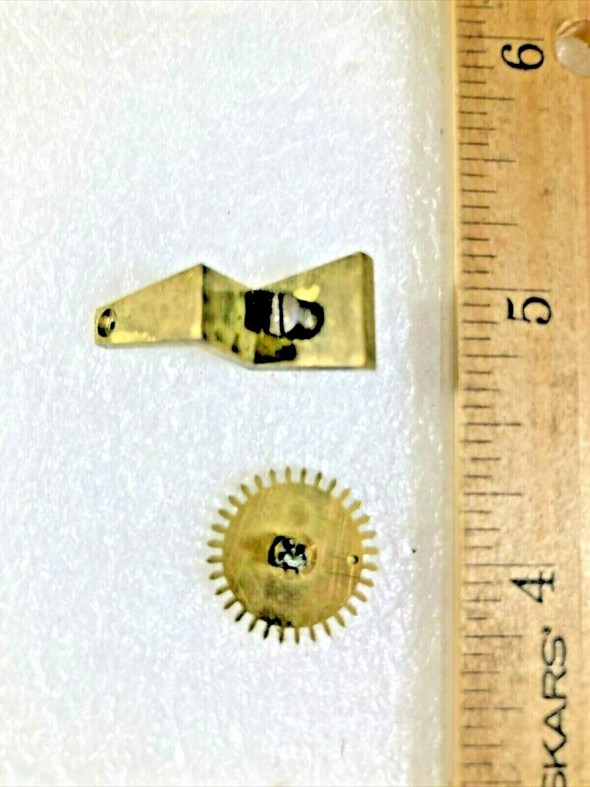 Japy Freres & Co Clock Movement Minute Wheel and Cover (See Pics To ID) (K5706)