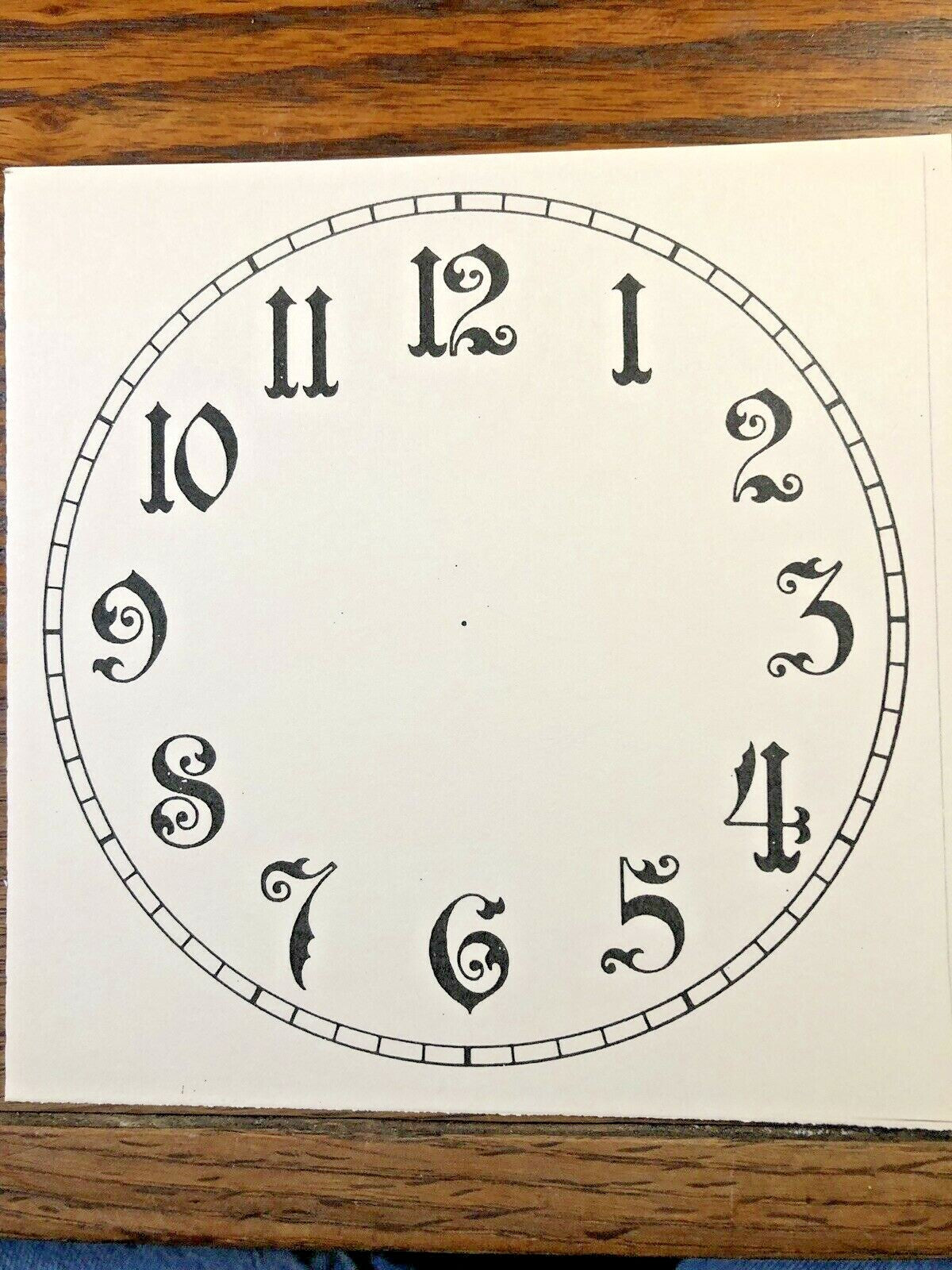 5 Inch Paper Clock Dial  (Lot 149)