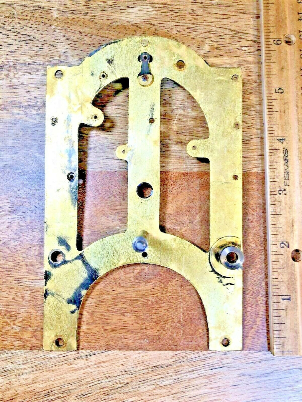 Made In Japan Clock Movement Front Plate (Pivot Holes Look Good) (K6395)