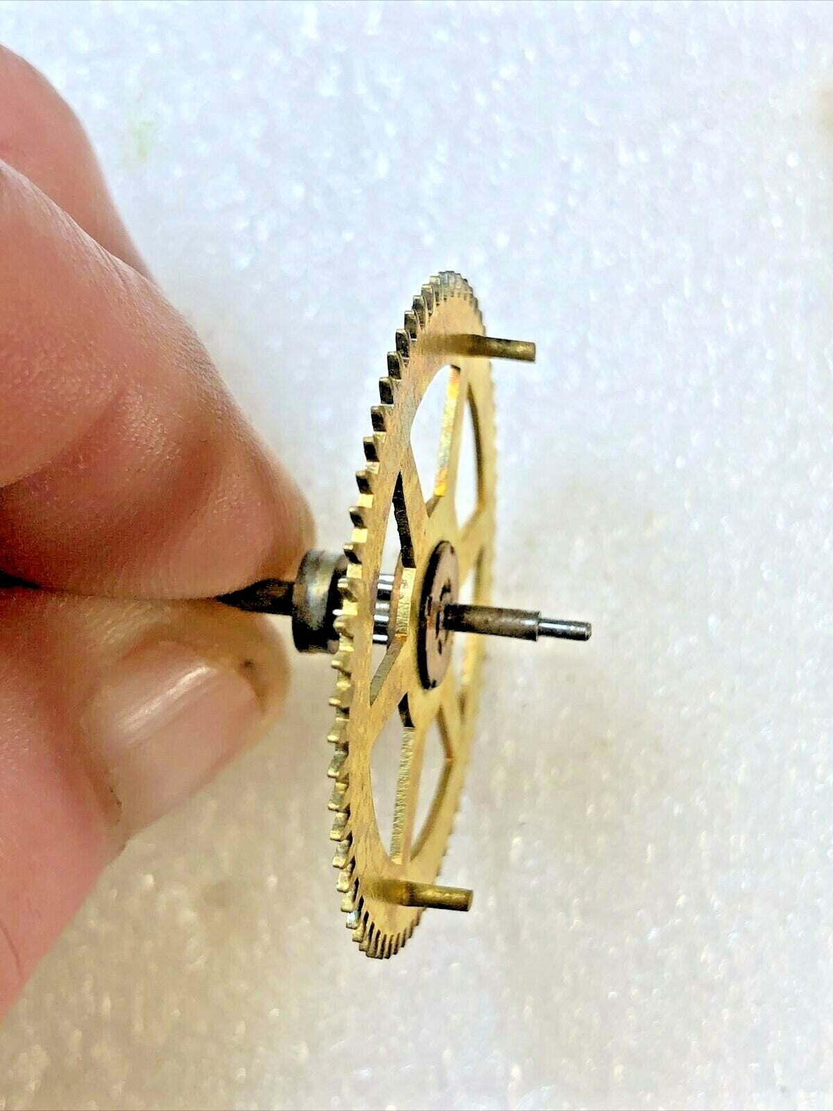New Haven Clock Movement Strike Side Warning Wheel (See Pics to ID Mvmt) (K5859)