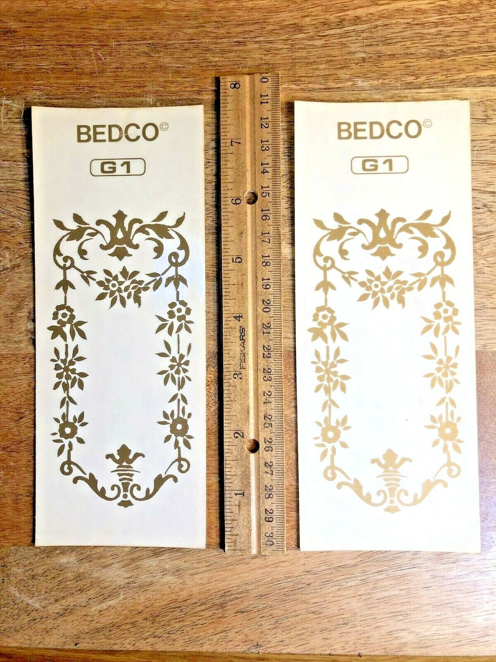 NOS Clock Glass Pendulum Opening Transfer 5 1/8 x 2 5/8 Inches (Set of 2)(K6823)