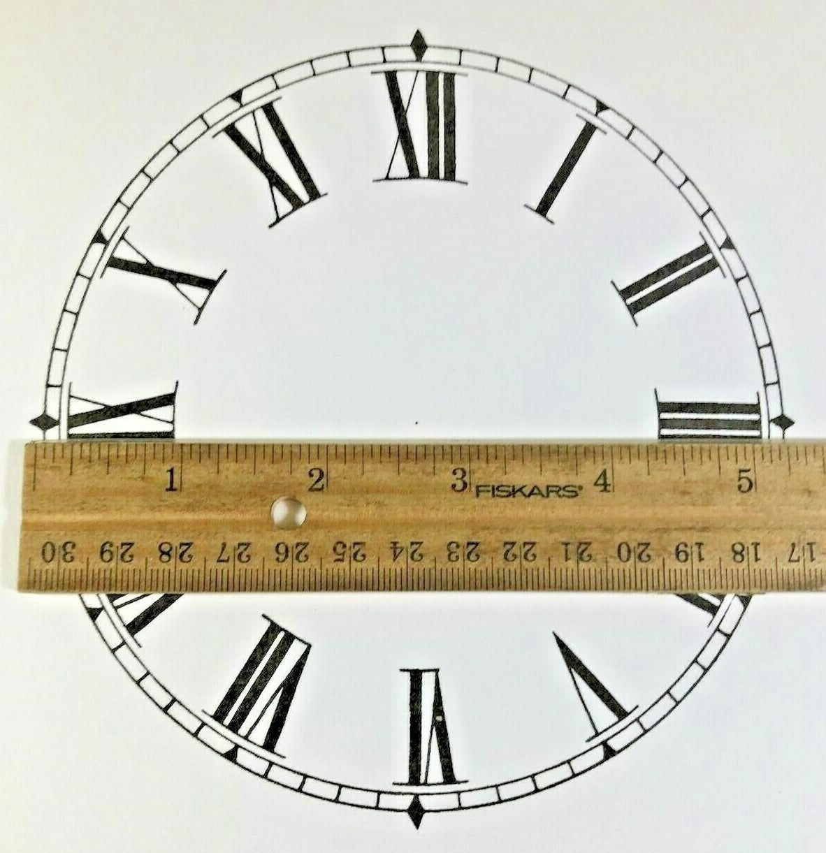 5 1/4 Inch  Paper Clock Dial, Roman Numeral        (Lot 207)