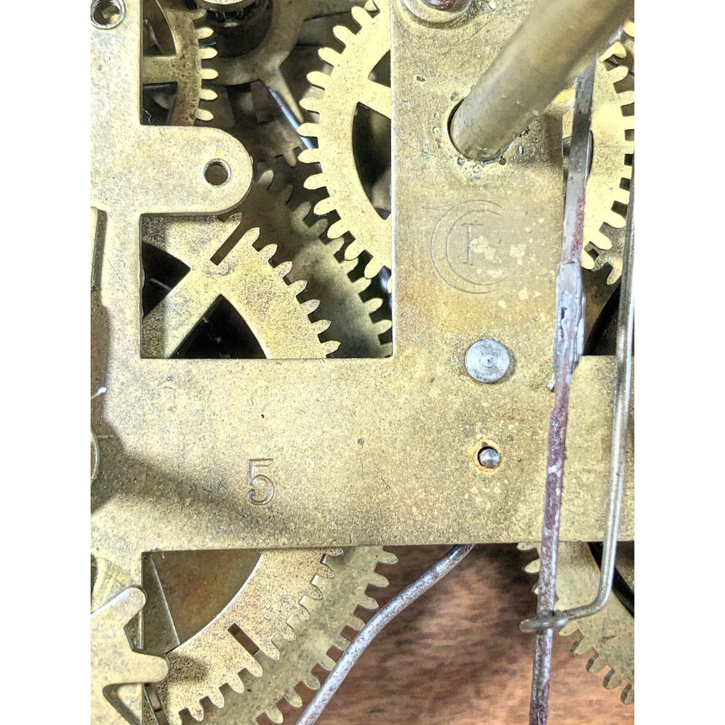 Old Baden Clock Movement Time Side 4th Wheel (See Pics To ID Mvmt) (K8813)