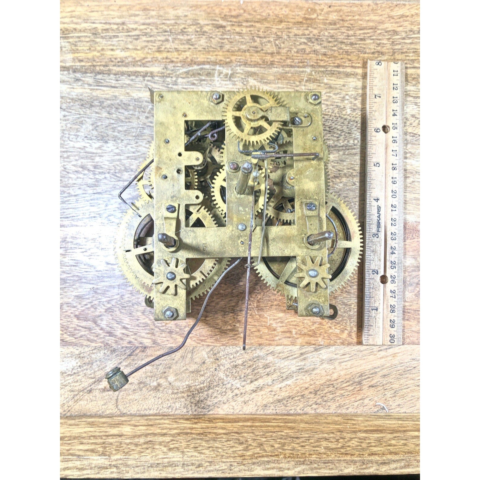 Old Baden Clock Movement Time Side 4th Wheel (See Pics To ID Mvmt) (K8813)