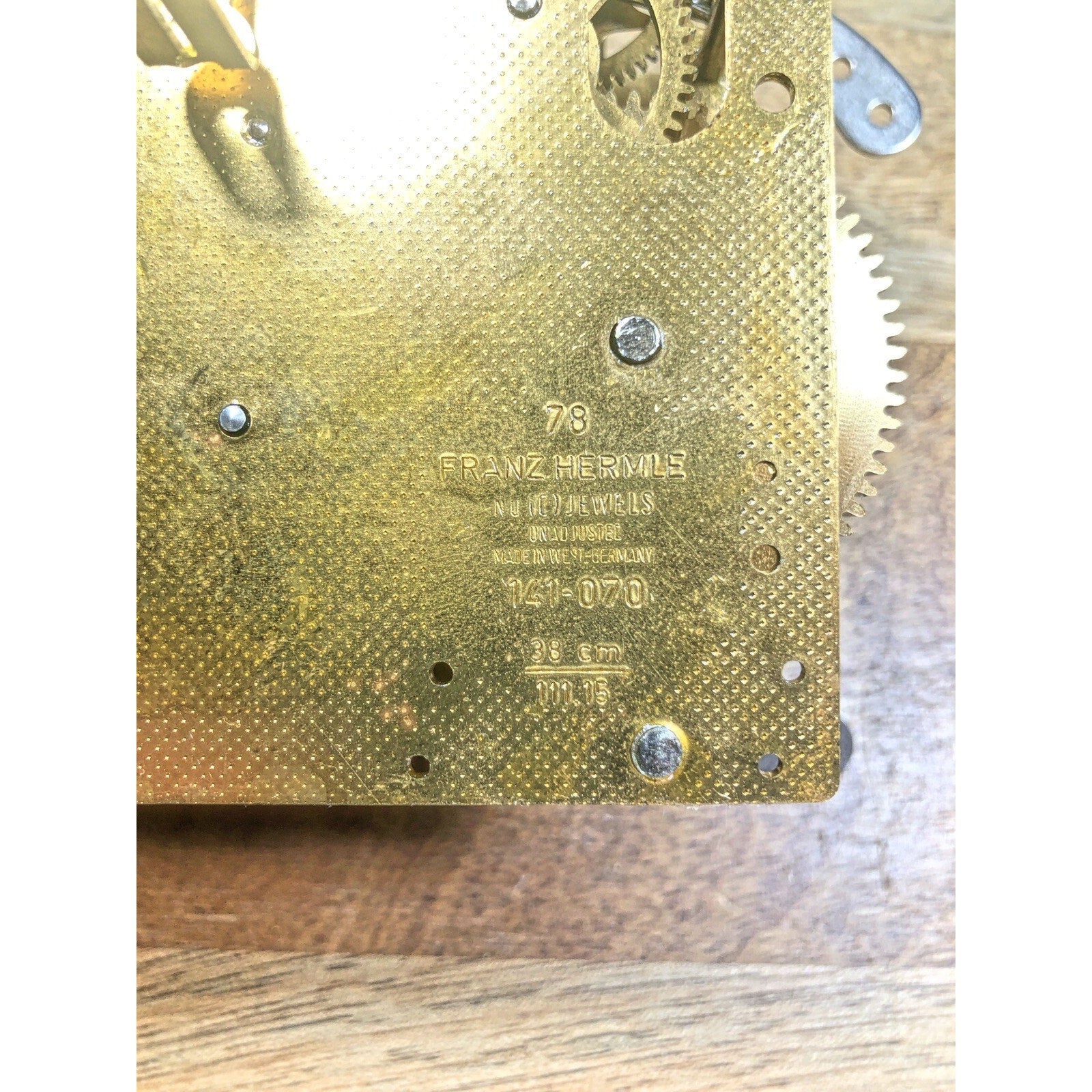 Hermle 141-070 Clock Movement Time Side 2nd Wheel (K8204)