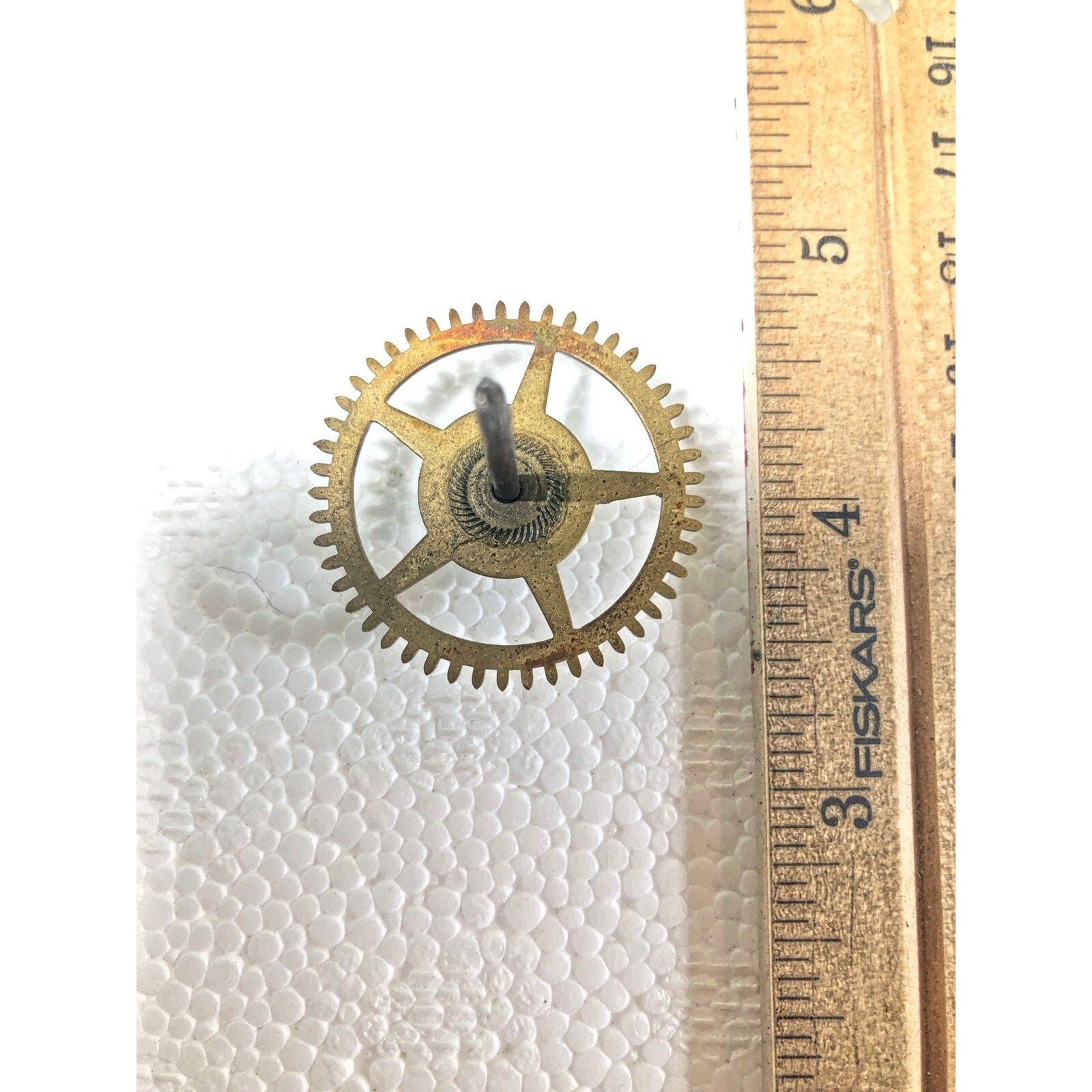 Old Baden Clock Movement Time Side 4th Wheel (See Pics To ID Mvmt) (K8813)