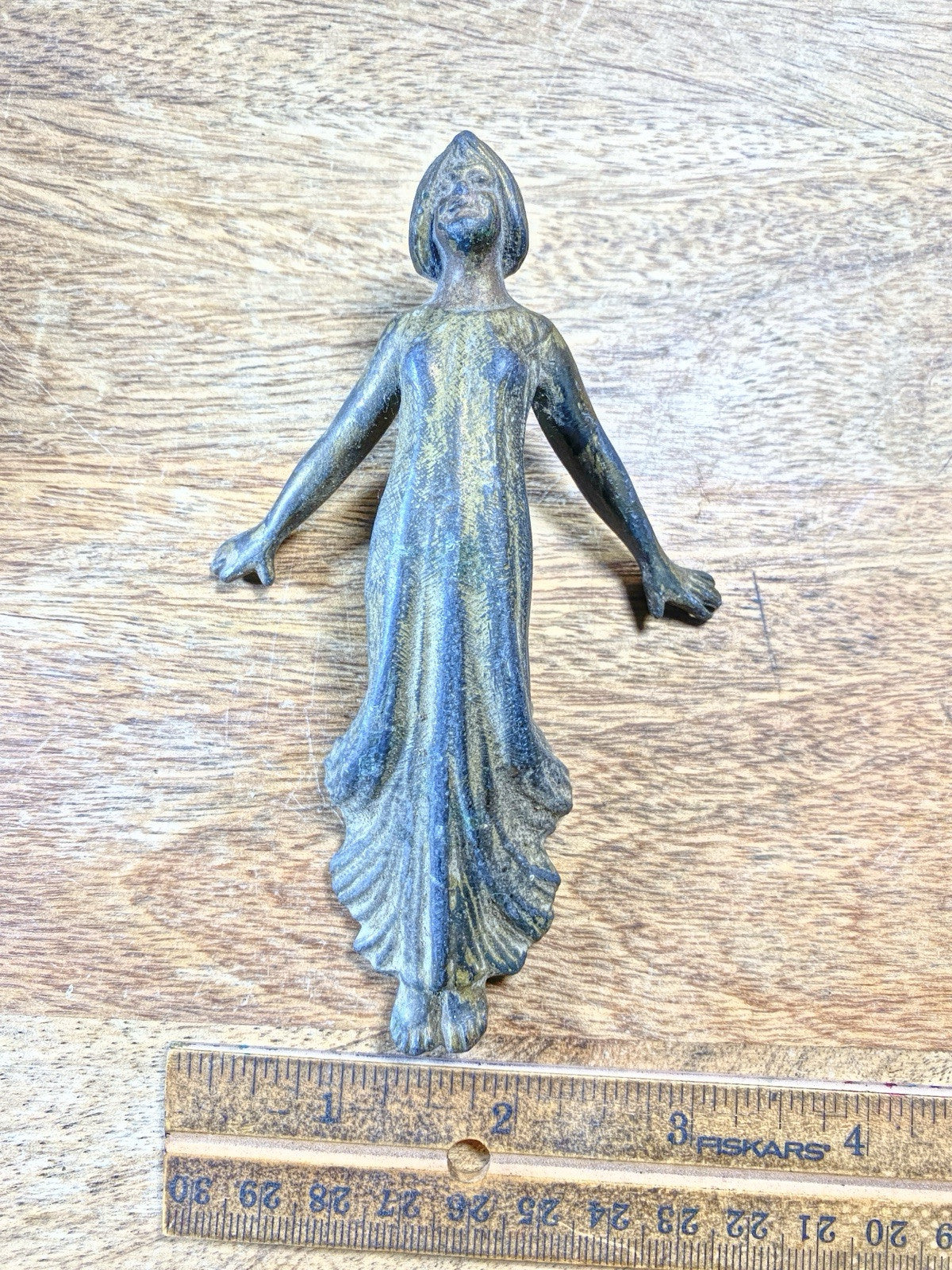 Antique Clock Metal Trim Lady    (KD2383)