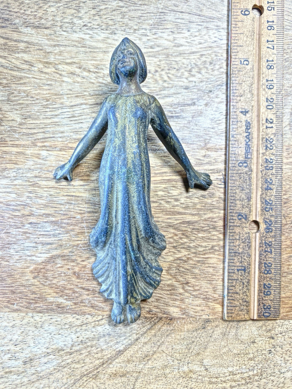 Antique Clock Metal Trim Lady    (KD2383)