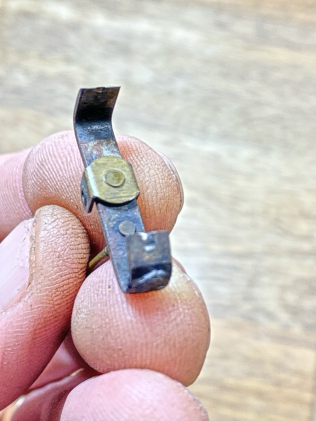 Ingraham (Pat 78/79) Clock Movement Verge (See Pics To ID) (KD2486)