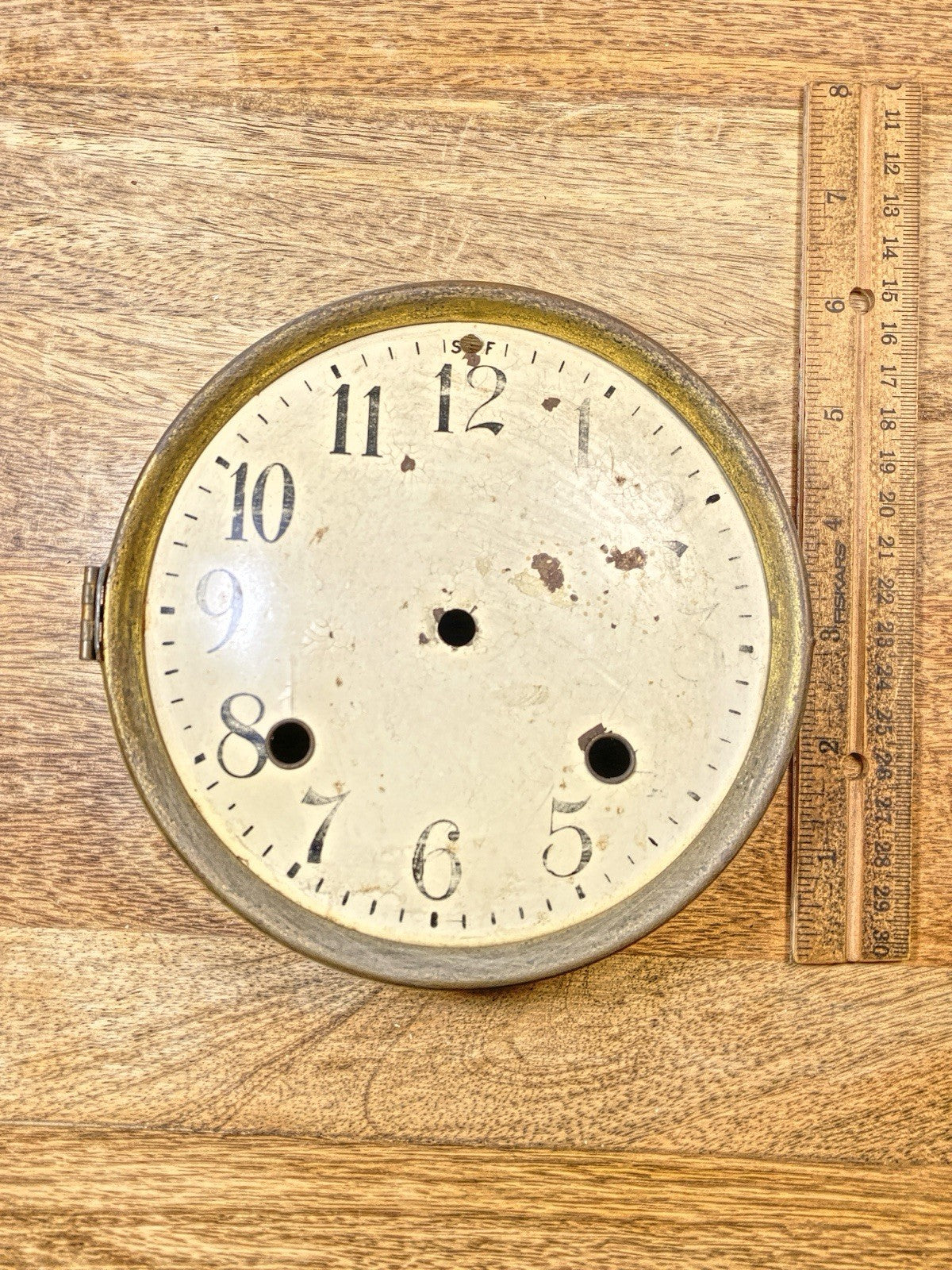 New Haven Clock Movement Dial Pan (See Pics to ID Movement) (KD2513)