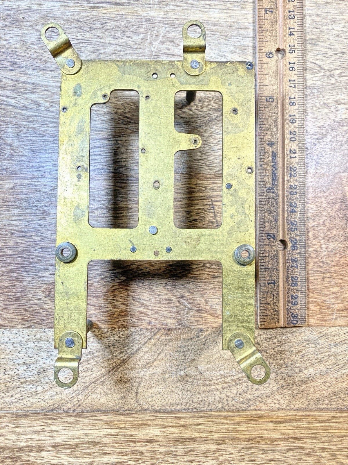 Ingraham Clock Movement (Pat 78/79) Back Plate (See Pics To ID) (KD2511)