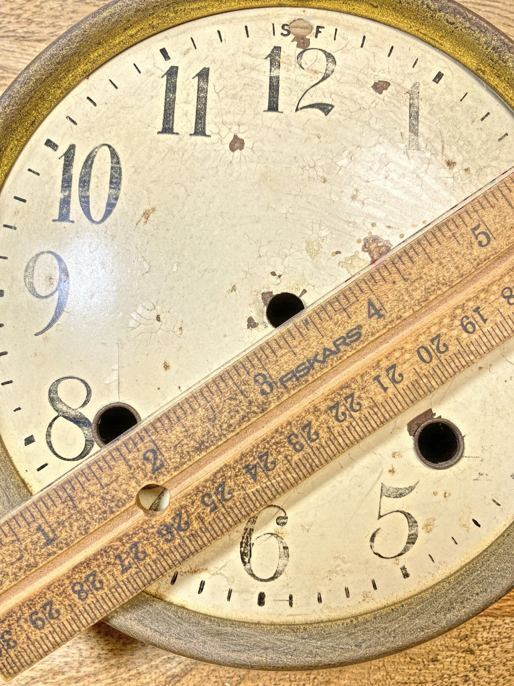 New Haven Clock Movement Dial Pan (See Pics to ID Movement) (KD2513)