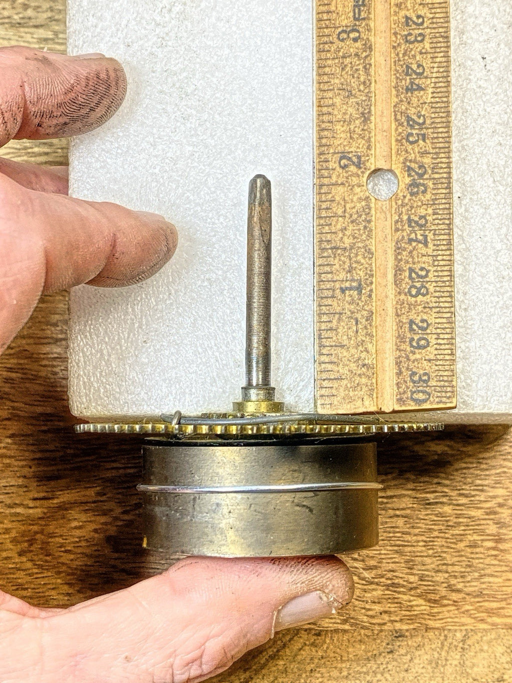 Unmarked Clock Movement Strike Side Main Wheel (See Pics To ID)  (KD2485)