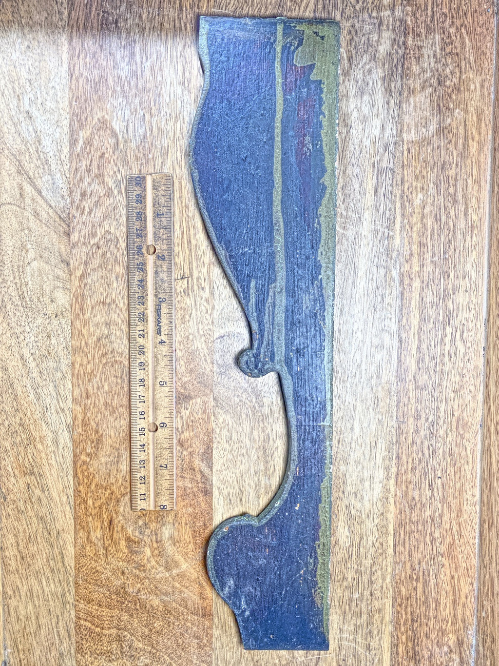 Parlor Or Kitchen Clock Wooden Side Trim Piece  (14 3/4 X 3 3/8 Inches) (LL5285)
