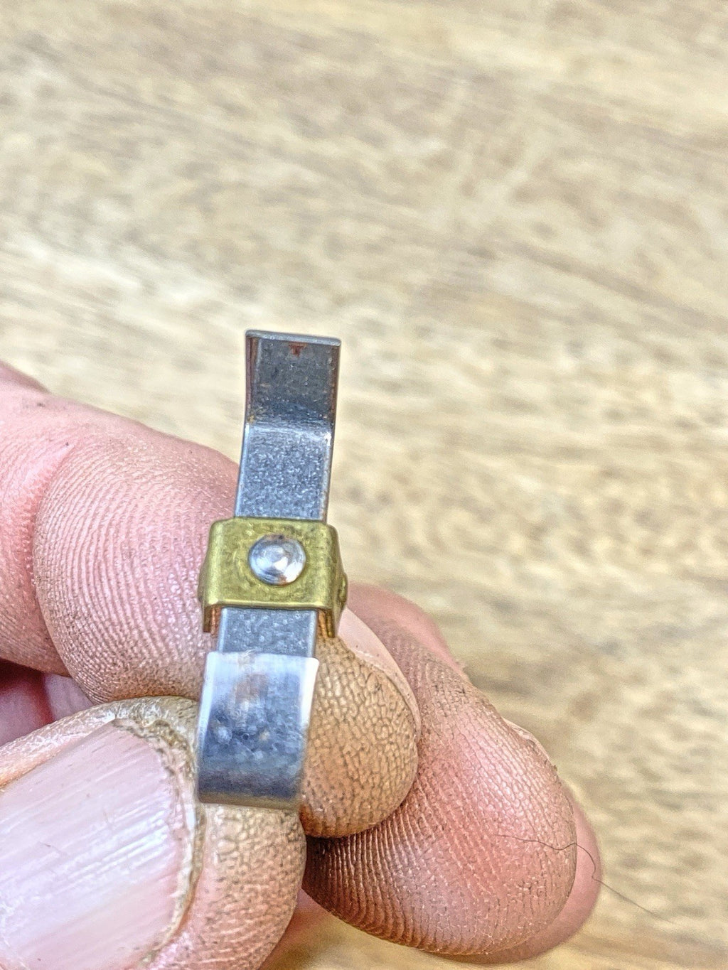 Antique Clock Movement Verge Or Crutch (Measures 17.05mm Between Teeth) (KD2462)