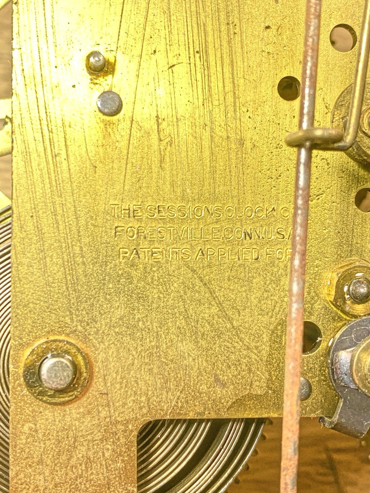 Sessions Westminster Chime Clock Movement Pendulum Bridge    (KD2434)