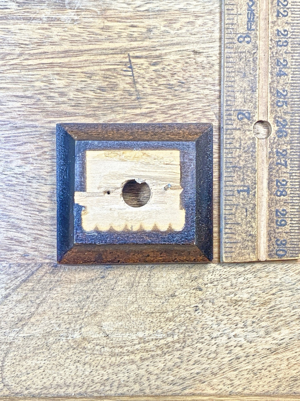 Antique Clock Wooden Trim Part  (2 X 1 3/4 X 1/2 Inches)  (KD2427)