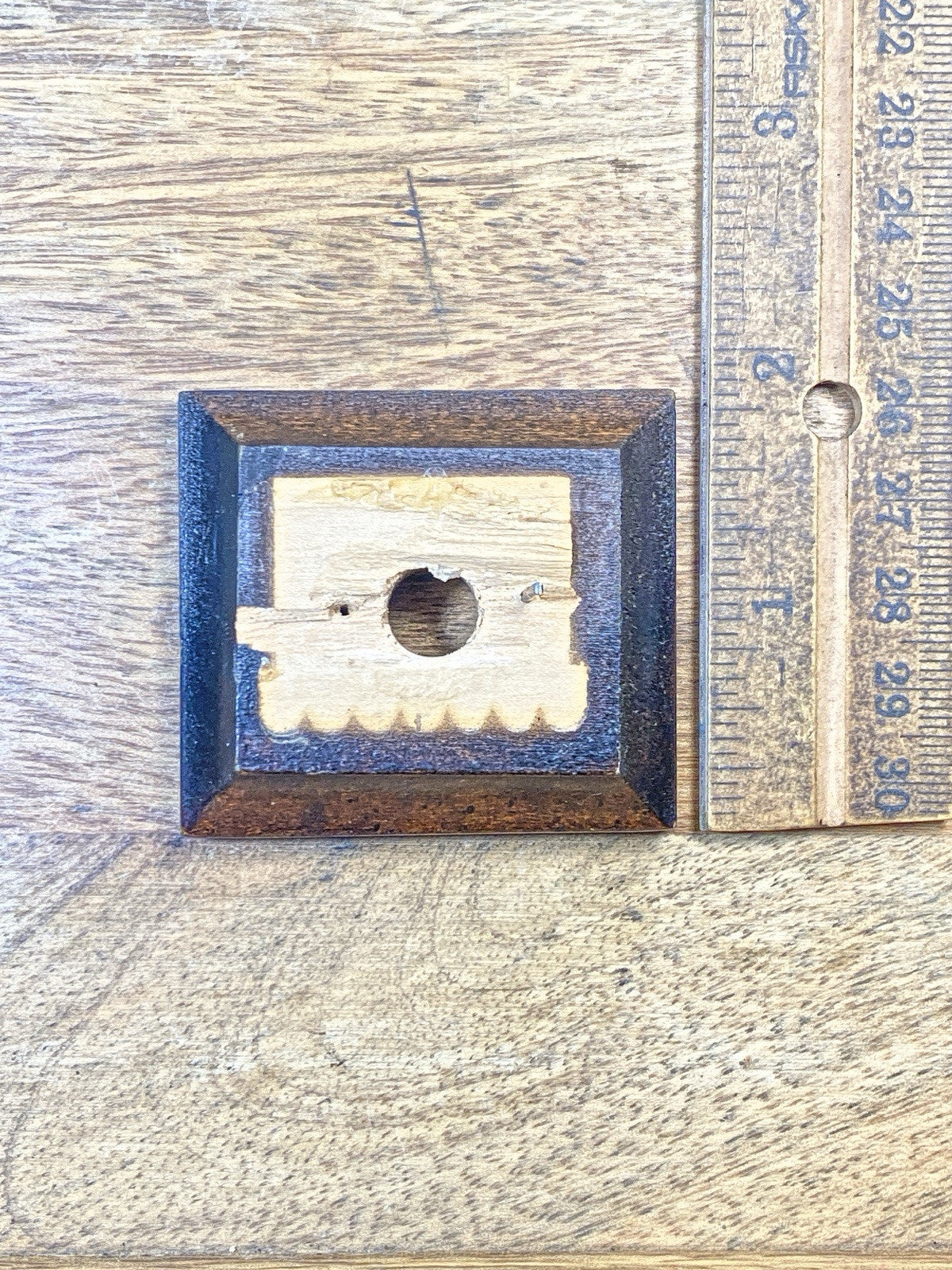 Antique Clock Wooden Trim Part  (2 X 1 3/4 X 1/2 Inches)  (KD2427)