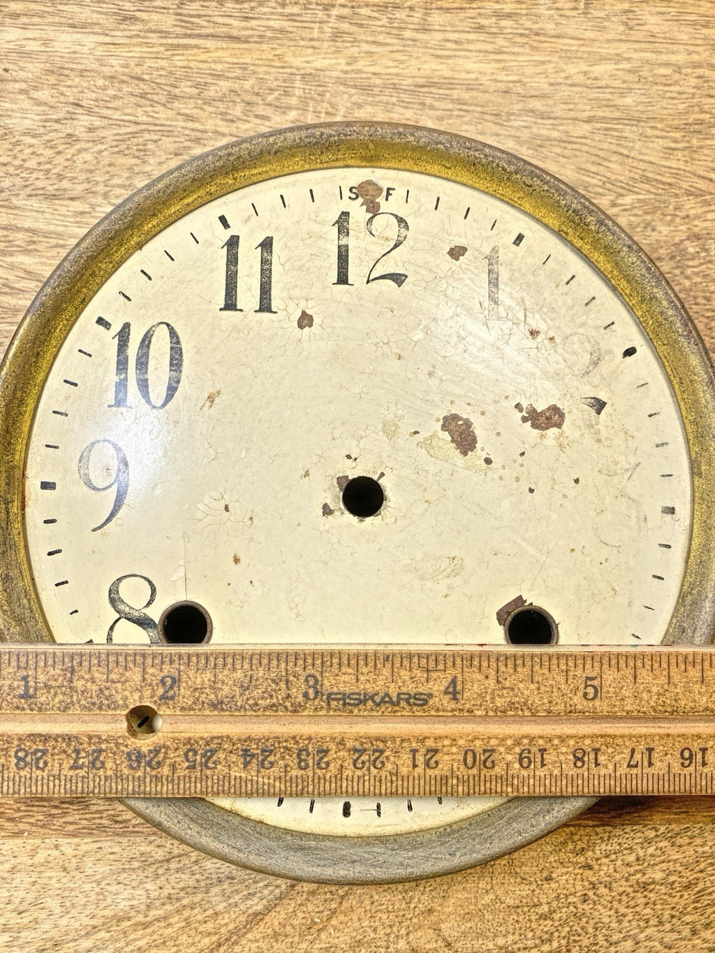 New Haven Clock Movement Dial Pan (See Pics to ID Movement) (KD2513)