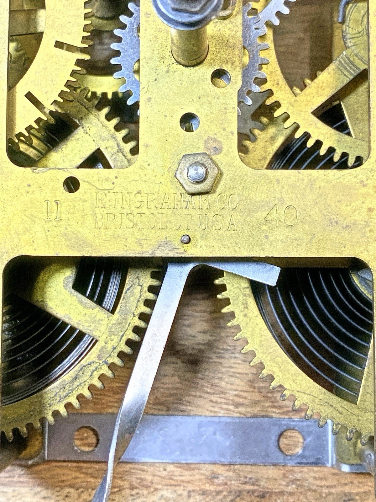 Ingraham (Stamped 11 40) Clock Movement Escape Wheel   (KD2556)