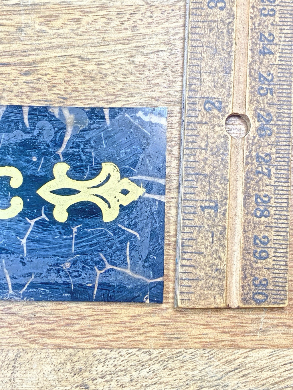 Clock Glass Trim Piece 5 5/8 X 1 7/8 Inches - Vintage Clock Parts KD2426