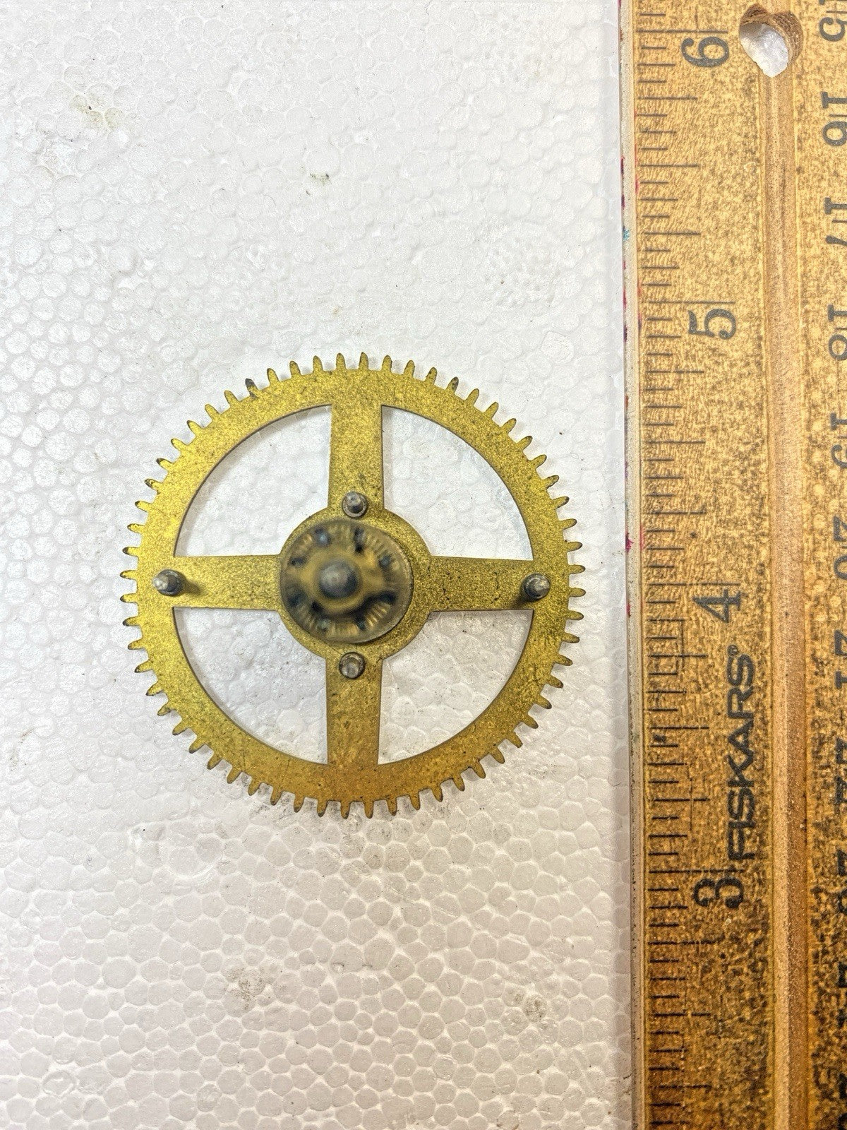 Ingraham (Stamped 11 40) Clock Movement Strike Side 3rd Wheel   (KD2550)
