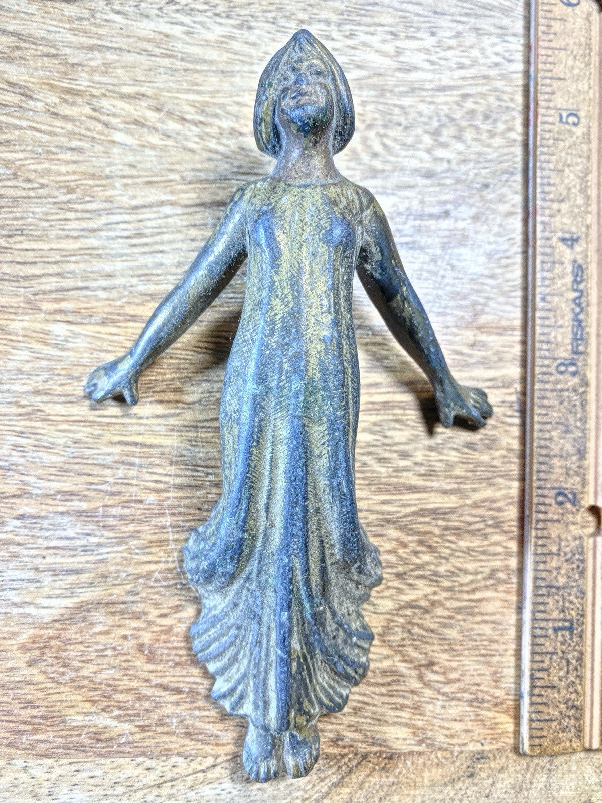 Antique Clock Metal Trim Lady    (KD2383)