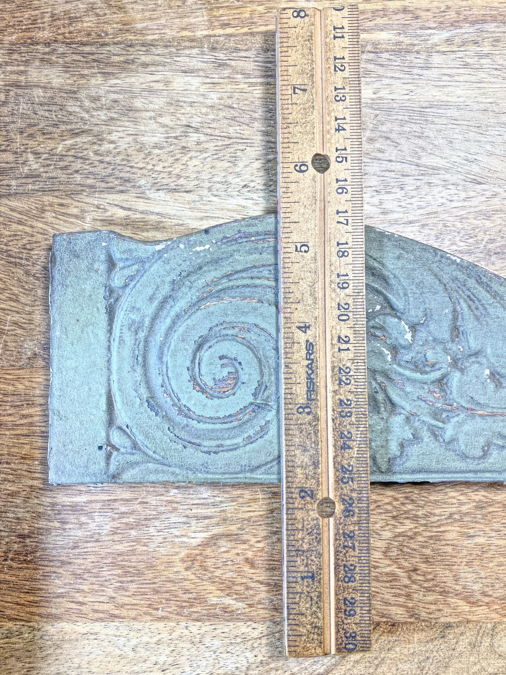 Parlor Or Kitchen Clock Wooden Side Trim Piece  (14 3/4 X 3 3/8 Inches) (LL5285)