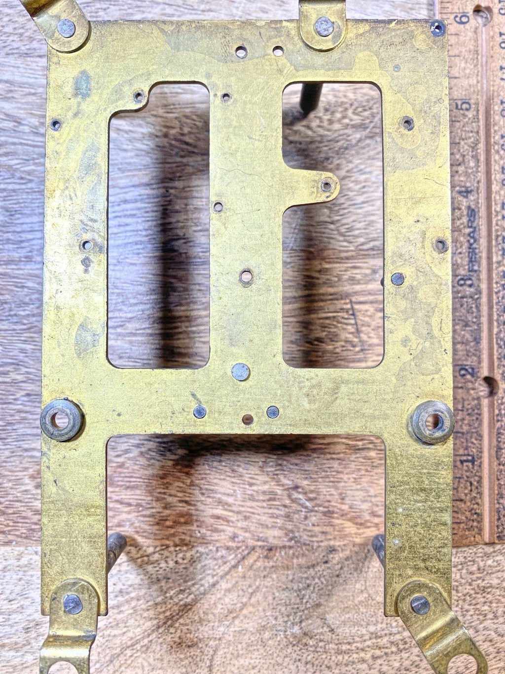 Ingraham Clock Movement (Pat 78/79) Back Plate (See Pics To ID) (KD2511)