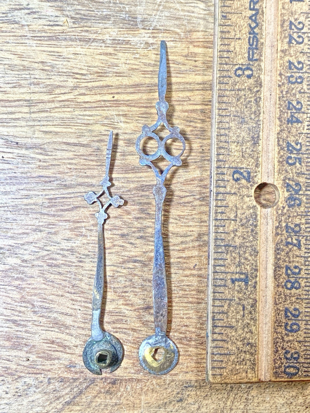 Antique Clock Hands For Parts (Note The Repairs) (KD2423)