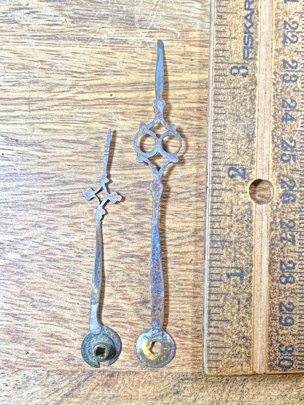 Antique Clock Hands For Parts (Note The Repairs) (KD2423)