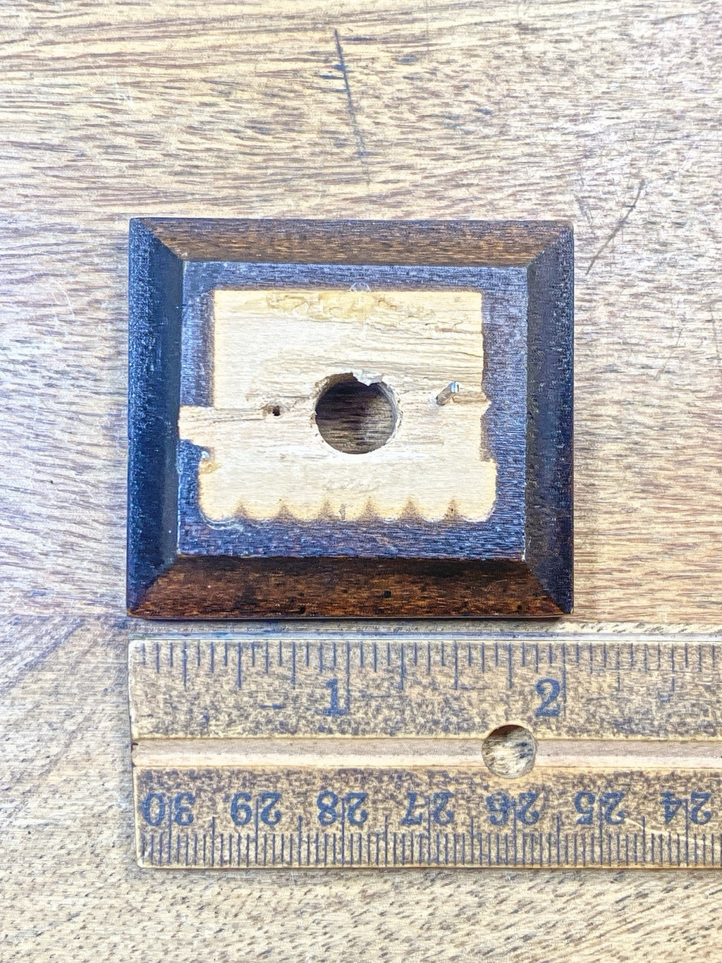 Antique Clock Wooden Trim Part  (2 X 1 3/4 X 1/2 Inches)  (KD2427)
