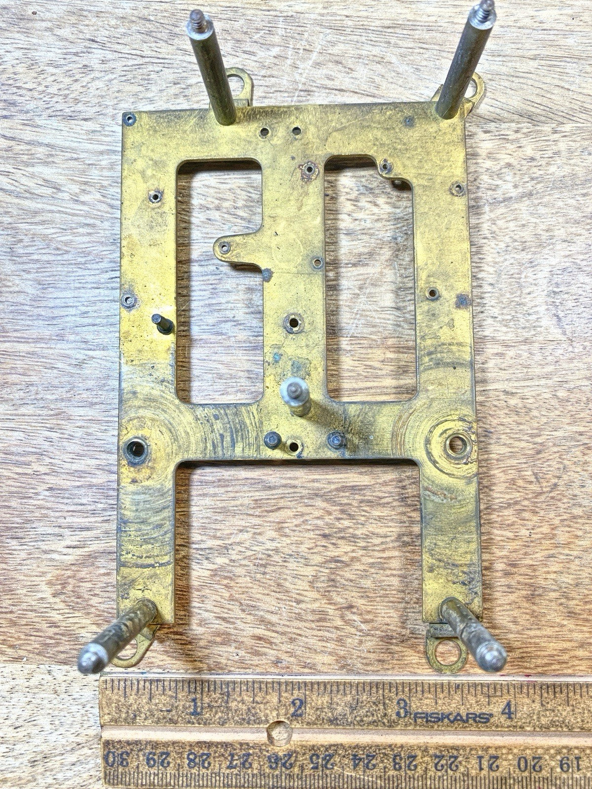 Ingraham Clock Movement (Pat 78/79) Back Plate (See Pics To ID) (KD2511)