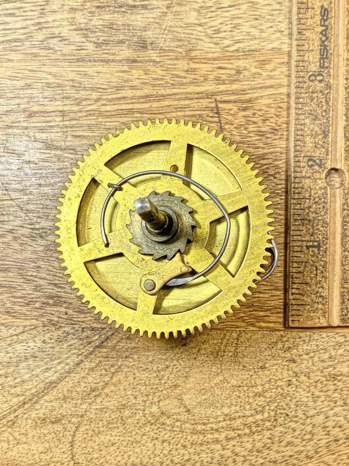 New Haven Clock Movement Time Side Main Wheel (See Pics to ID Movement)(KD2530)