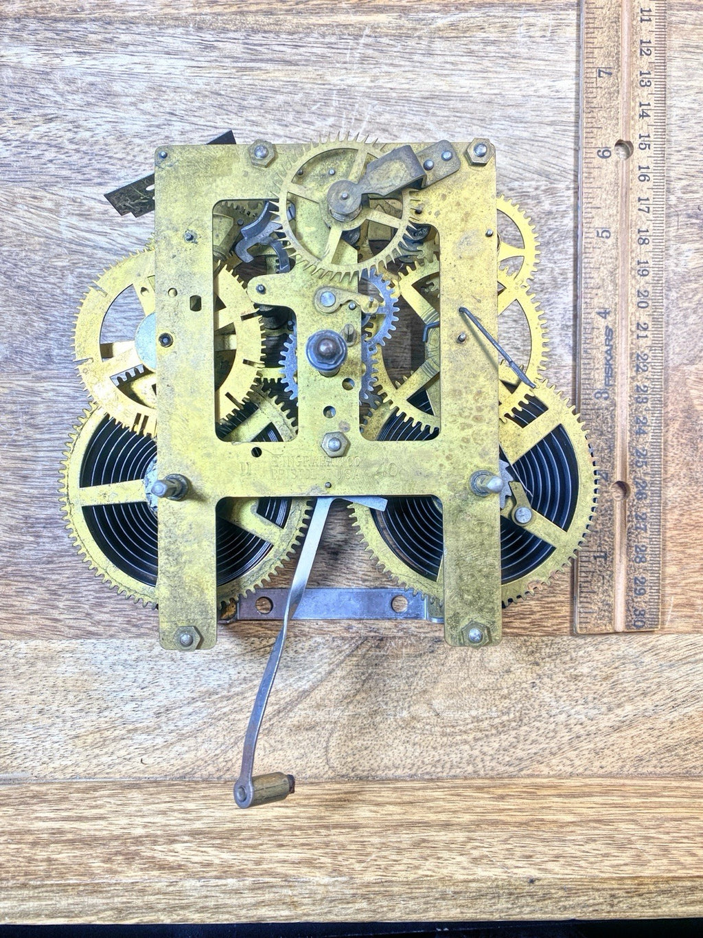 Ingraham (Stamped 11 40) Clock Movement  Time Side 3rd Wheel   (KD2546)