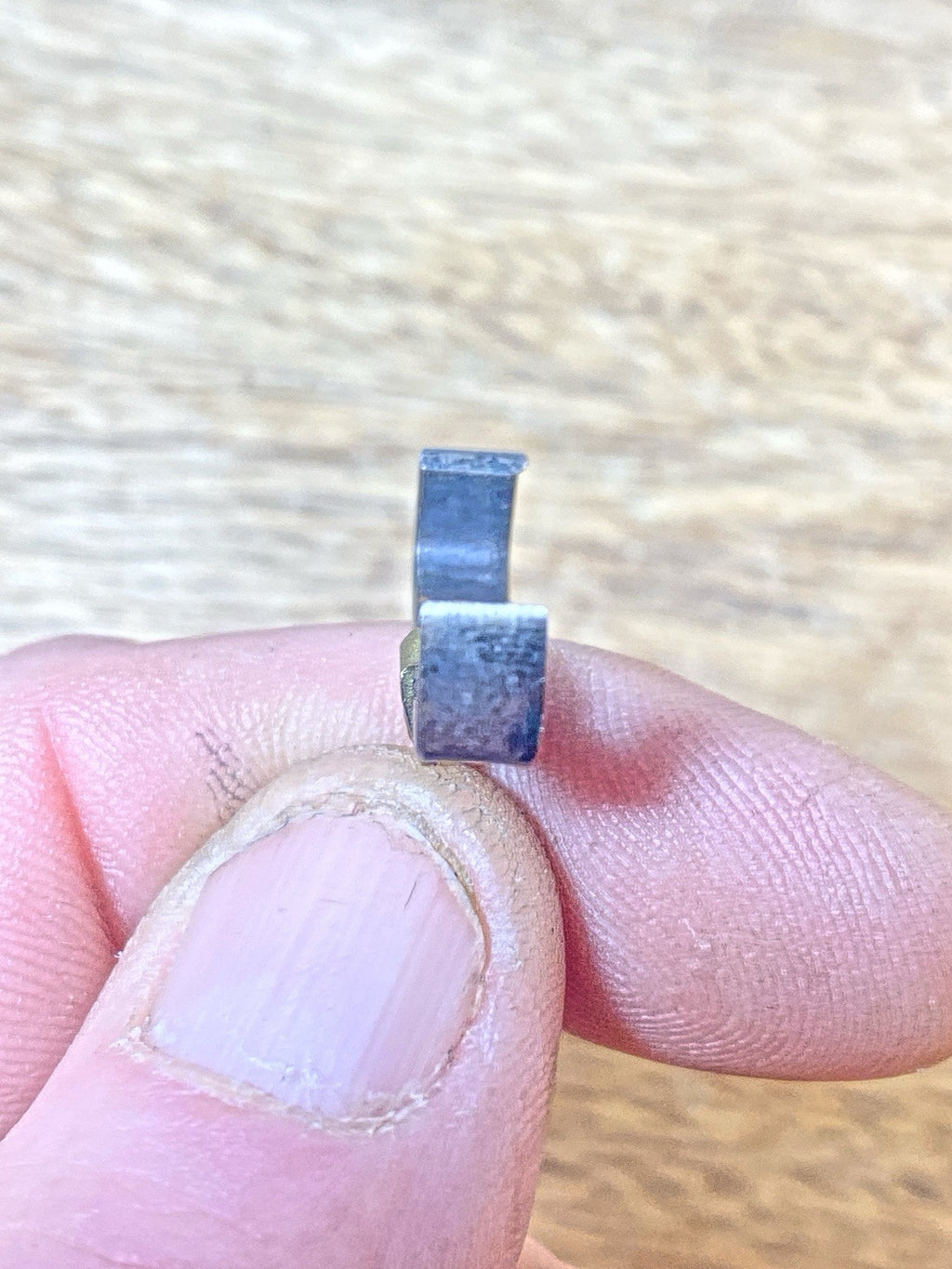 Antique Clock Movement Verge Or Crutch (Measures 21.65mm Between Teeth) (KD2420)