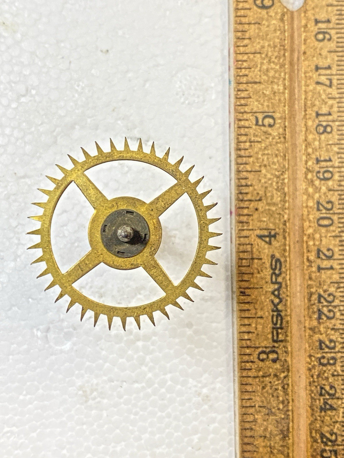 Ingraham Clock Mvmt (Pat 78/79) Escape Wheel  (See Pics To ID) (KD2497)