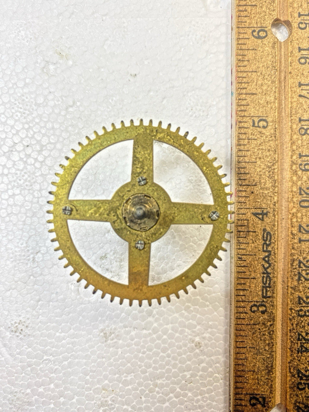 Ingraham (Stamped 11 40) Clock Movement Strike Side 3rd Wheel   (KD2550)