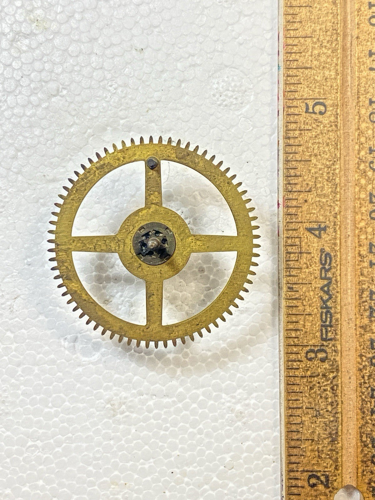 Ingraham Clock Mvmt (Pat 78/79) Strike Side 4th Wheel  (See Pics To ID) (KD2491)